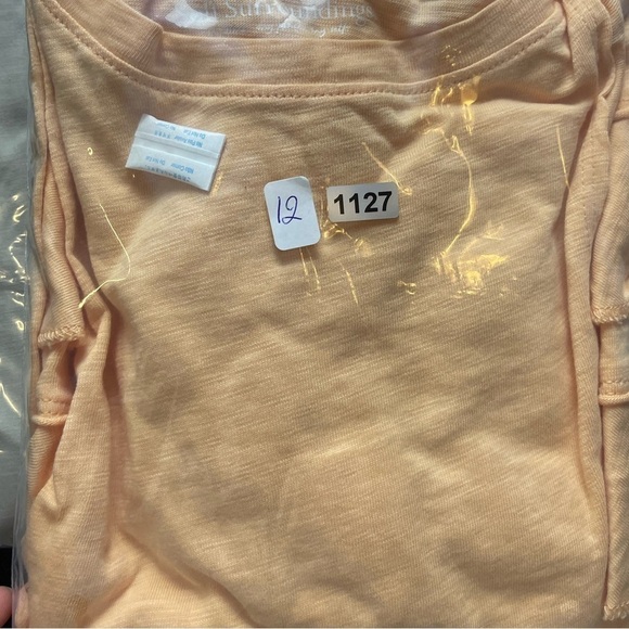 Soft Surroundings Long Sleeve Scoop Neck Ruffle Tiered Hem Tunic Top Size M Pima - Picture 8 of 8